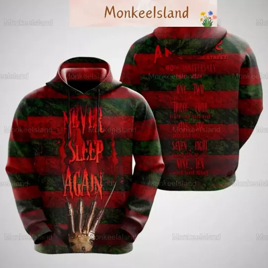 Discover Halloween Freddy Krueger 3D Hoodie for Men and Women