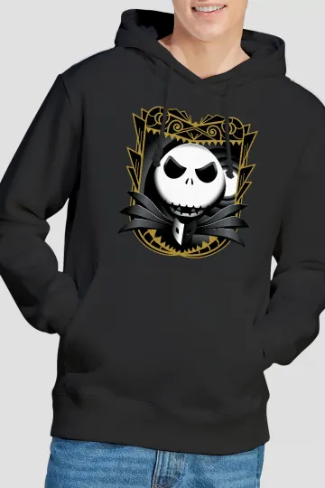 Discover The Nightmare Before Christmas Jack Skellington Shaded Mens Hoodie S-2XL Black