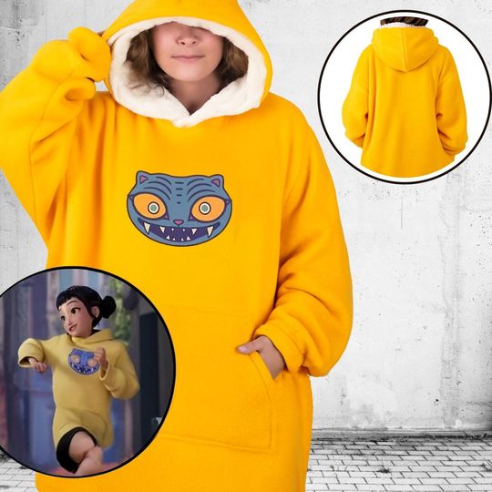 Kpop Demon Hunter Zoey Blanket Hoodie, Zoey Huntrix Hoodie With Pocket, Saja Boys, Derpy Tiger, Zoey Cosplay Costume, Halloween Gift