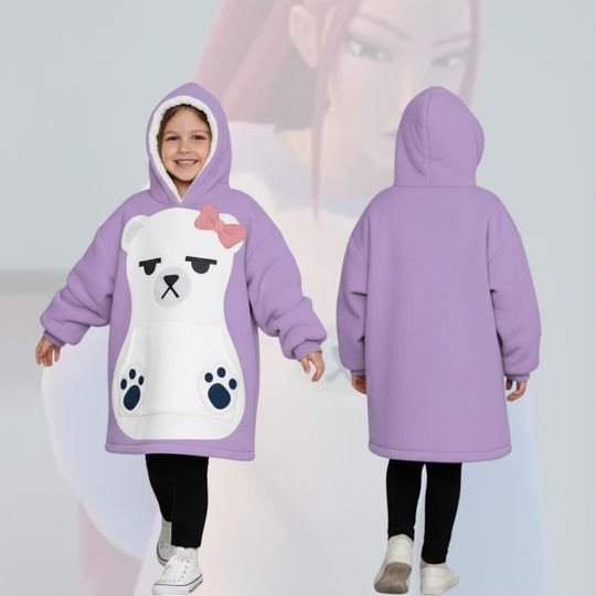 Mira Demon Hunters Blanket Hoodie  Kpop Demon Hunters Hoodie Cosplay, Huntrix Mira Costume Hoodie, K-Pop Movie Outfit