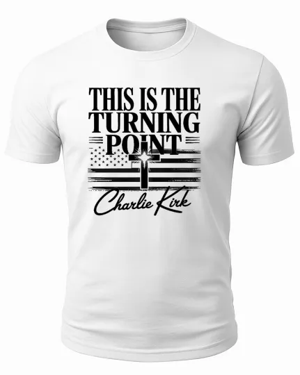 Charlie Kirk This Is Turning Point USA American Flag Christian Patriotic T Shirt