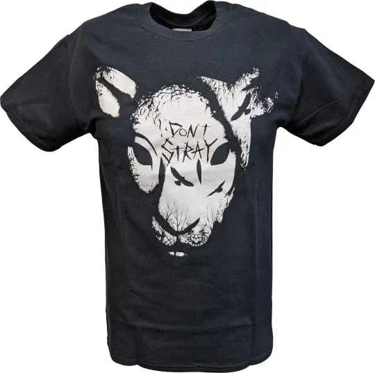 Discover Wrestling Entertainment Wyatt Family Don't Stray Sheep Head Mens Black T-shirt