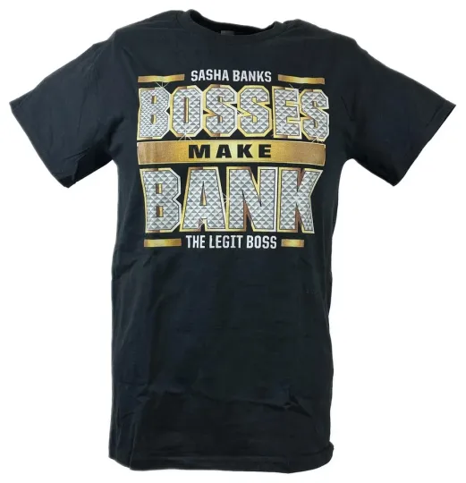 Discover Wrestling Entertainment Sasha Banks Bosses Make Bank Black T-shirt