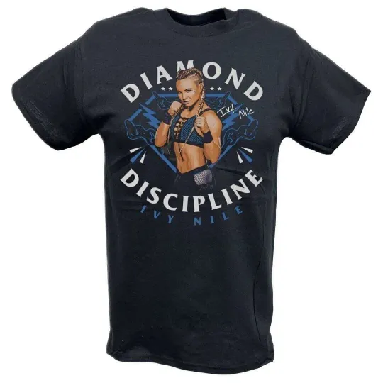 Discover Wrestling Entertainment Ivy Nile Diamond Discipline Black T-shirt