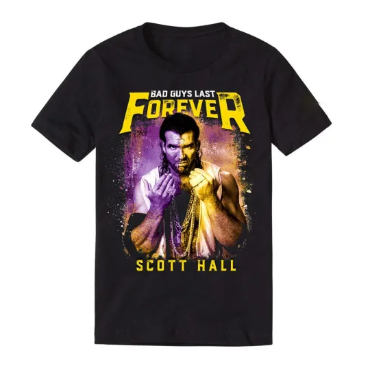 Discover Wrestling Entertainment RAZOR RAMON “BAD GUYS LAST FOREVER” BLACK T-SHIRT ALL SIZES