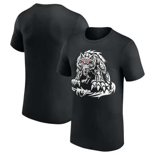 Discover Wrestling Entertainment JACOB FATU “THE SAMOAN WEREWOLF” BLACK T-SHIRT