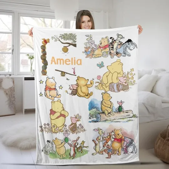 Discover Personalized Winnie The Pooh It’s So Much More Friendly With Two Blanket