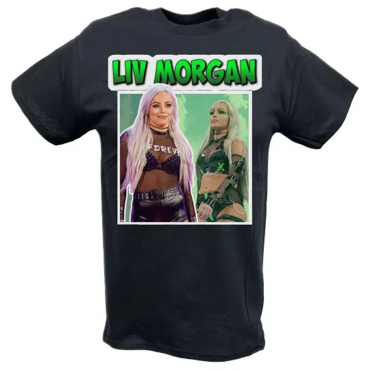 Discover Wrestling Entertainment Liv Morgan Green Logo T-shirt