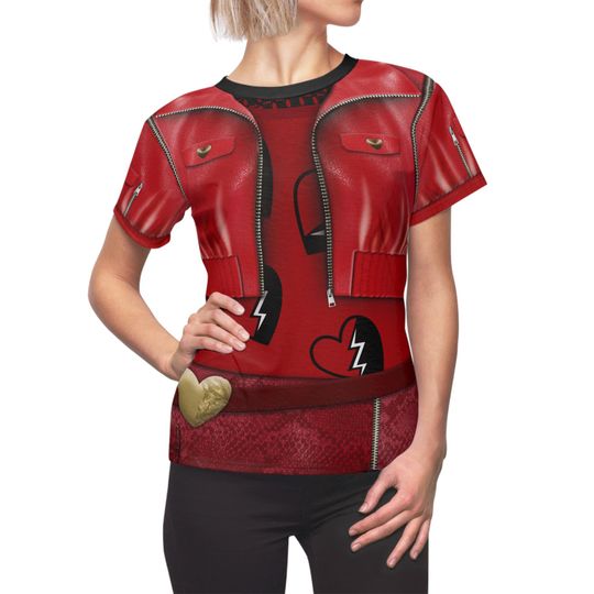 Red Jacket Women's Shirt, Descendants 4, Rise of Red Costume, Musical Fantasy Cosplay, Fight of Our Lives, Gift Idea Fashion for runDisney