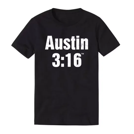 Wrestling Entertainment STONE COLD STEVE AUSTIN “3:16 TEXAS SKULL” BLACK T-SHIRT