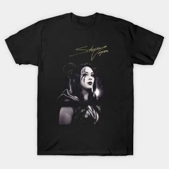 Discover Wrestling Entertainment Stephanie Vaquer Sign Black T-Shirt 2025