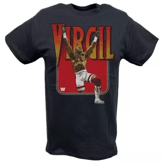 Discover Hot Virgil Pose Wrestling Entertainment Black T-shirt