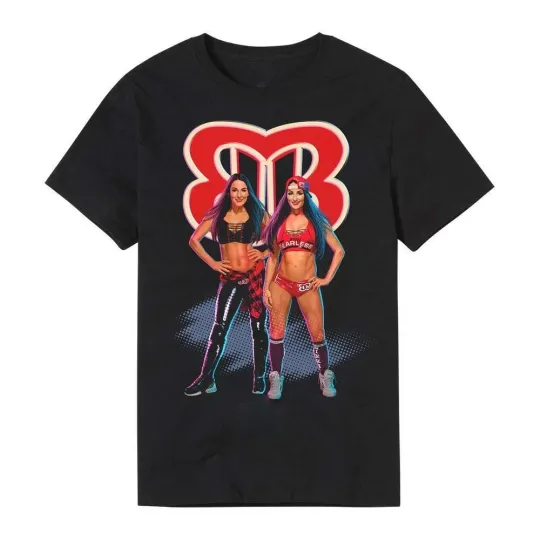 Discover Wrestling Entertainment THE BELLA TWINS “HALL OF FAME” BLACK T-SHIRT