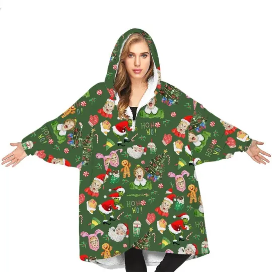 Christmas Movieee Wearableee Blanket Hoodie Kids
