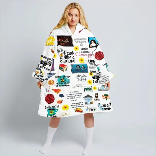 Discover Personalized Gilmoreee Girlll Fleeceee Blanket Hooded Unisex, Blanket Hoodies