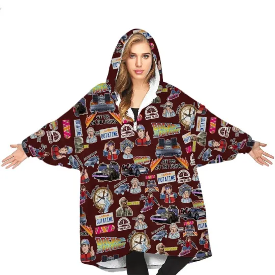 Discover Personalized Back to the Fuuuture Blanket Hoodie Kids, Size One Size