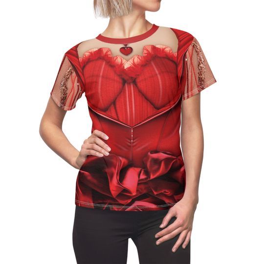 Queen of Hearts Women's Shirt, Descendants 4, Rise of Red Costume, Musical Fantasy Cosplay, Mother of Red, Gift Idea Fashion for runDisney