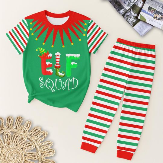 Discover Christmas Movie Pajama Set, Funny Holiday PJs, Winter Festive Sleepwear