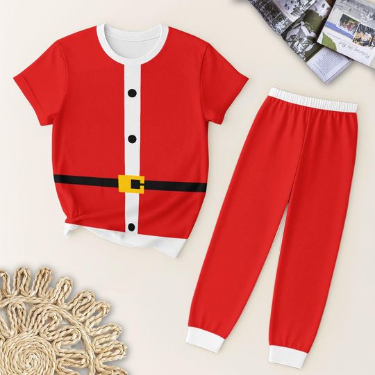Discover Santa Suit Christmas Pajamas Set, Winter Holiday PJs