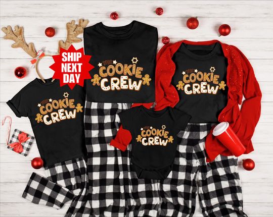 Discover The Cookie Crew Sweatshirt, Baking Crew Shirt, Family Christmas Matching Shirts