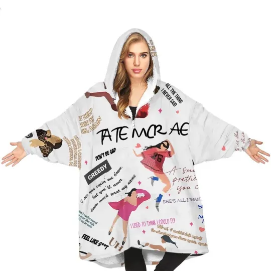 Tate McRae Blanket Hoodie Kids Christmas Gift