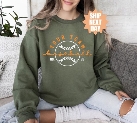 Discover Custom Baseball Hoodie, Personalized Baseball Sweatshirt, Baseball Sweatshirt, Baseball Team Name Hoodie, Game Day Hoodie, Baseball Hoodie