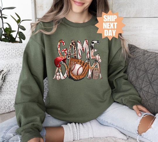 Discover Game Day Baseball Sweatshirt, Baseball Game Day Hoodie, Baseball Mom Sweatshirt, Baseball Hoodie, Sport Mom Sweatshirt, Baseball Game Day