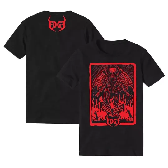 Wrestling Entertainment EDGE “TAROT CARD” BLACK T-SHIRT ALL SIZES