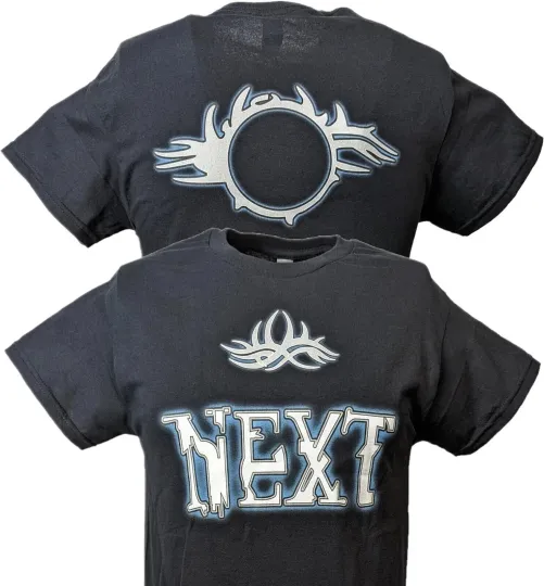 Discover Wrestling Entertainment Bill Goldberg Blue Next Logo Black T-shirt