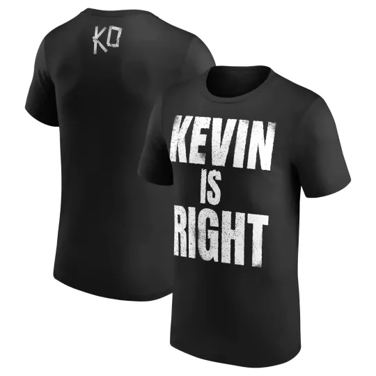 Discover Wrestling Entertainment Kevin Owens Kevin Is Right T-Shirt - Black - Mens 2025