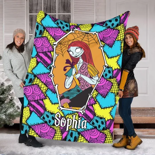 Personalized Nightmare Sally Coffin Sally Dress Costume Halloween Gift Blanket