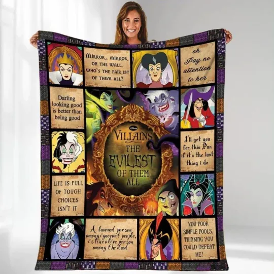 Discover Villains The Evilest Of Them All Spooky Halloween Villains Quotes Blanket