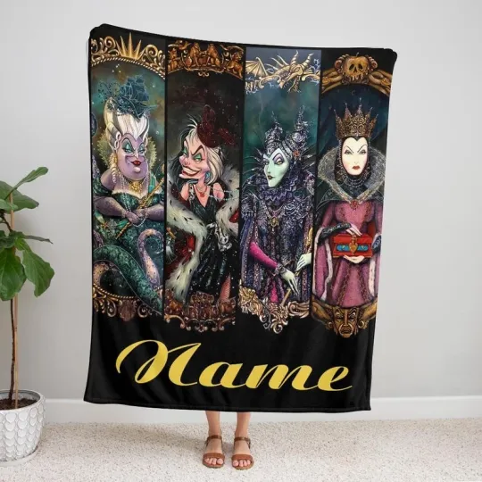 Discover Personalized Cartoon Villains Halloween Bad Witches Club Spooky Season Blanket