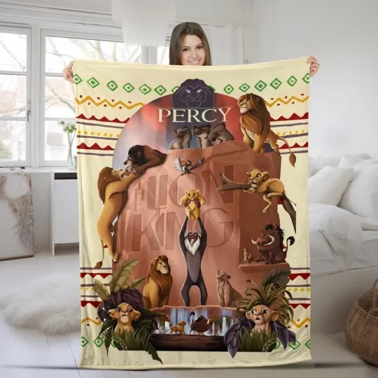 Personalized The Lion King Characters Rock Hakuna Matata Blanket