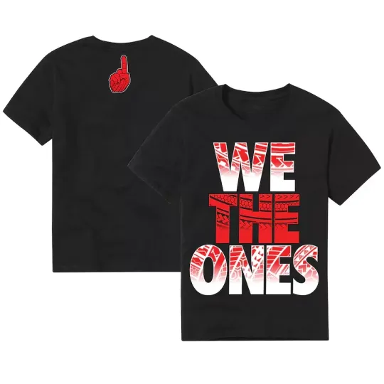 Wrestling Entertainment THE BLOODLINE “WE THE ONES” TRIBAL THE USOS BLACK T-SHIRT