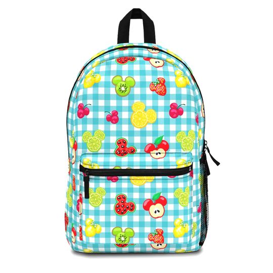 Discover Mickey Fruits and Gingham Backpack, Disney Bag for Kids