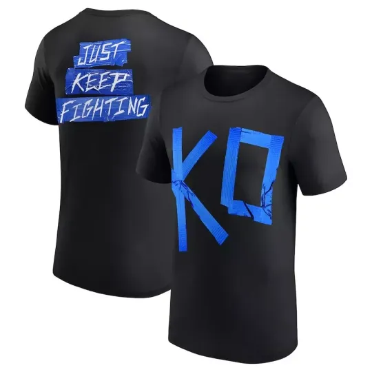 Discover Wrestling Entertainment KEVIN OWENS “KO BLUE TAPE” BLACK T-SHIRT ALL SIZES