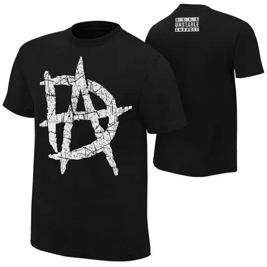 Discover Wrestling Entertainment DEAN AMBROSE LOGO BLACK T-SHIRT ALL SIZES