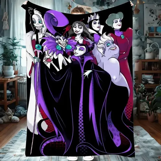 Discover Halloween Villains Character Bad Witches Spooky Vibes Dark Side Fan Gift Blanket