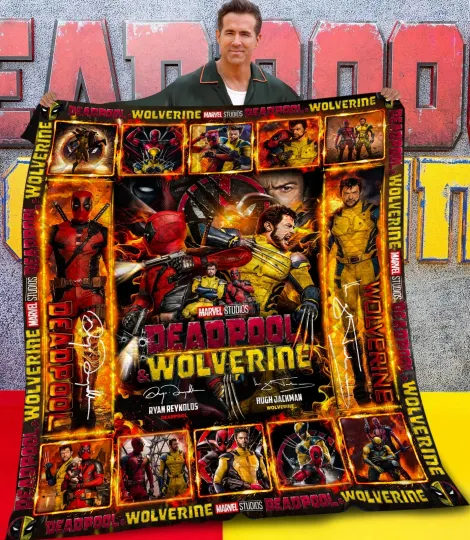Discover Deadpool And Wolverine Thank You Superheroes Blanket