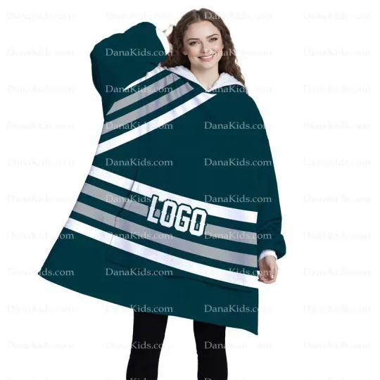 Custom Philadelphia Football Team Blanket Hoodie Personalized Name Number Hoodie