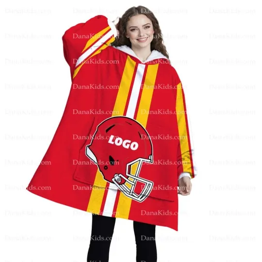 Custom Kansas City Football Team Blanket Hoodies, Personalized Name Number