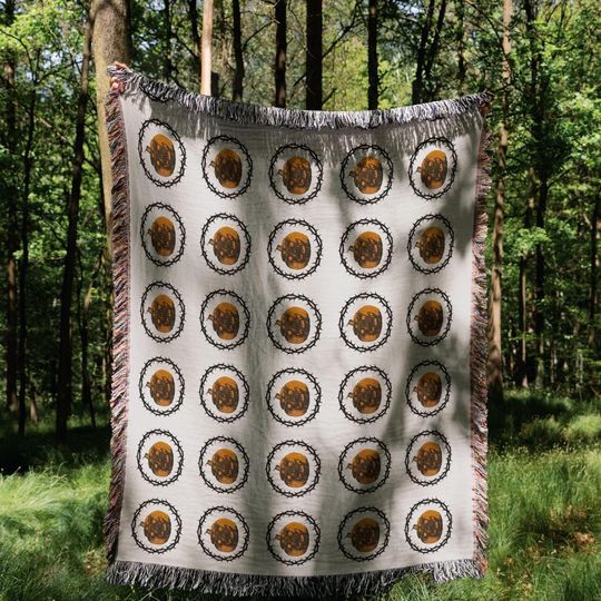 Discover Vintage Pumpkin Halloween Home Decor - Fringed Edge Jacquard Woven Blanket 37x52