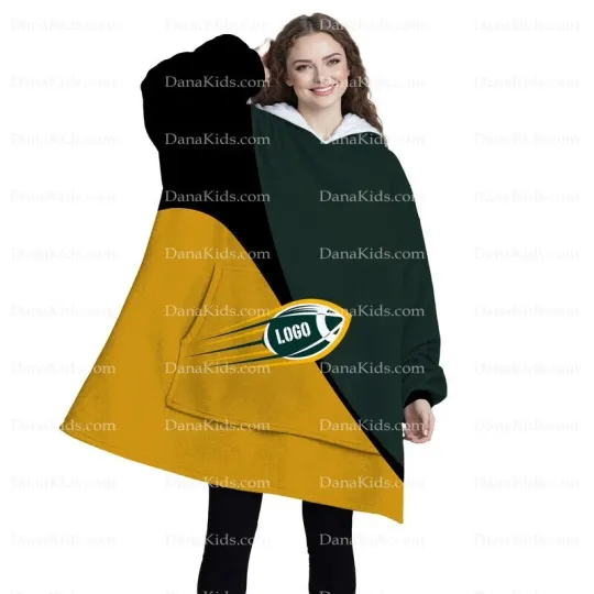 Discover Custom Green Bay Football Team Blanket Hoodies, Personalized Name Number