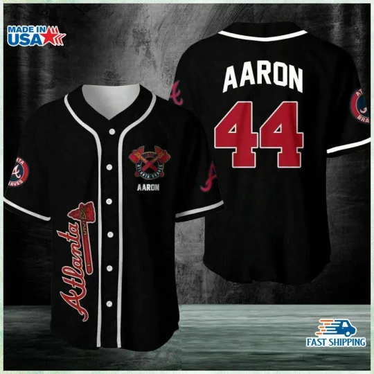 Discover Hank Aaron #44 Baseball Jersey Team Funny s-5xl US1181