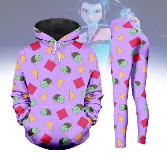 Zoey Hoodie, Women Leggings, Kpop Demon Hunters Costume Shirt, Zoey Huntrix Cosplay Shirt, Zoey Turtle Pattern Shirt, Gifts For Her