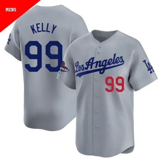Discover Men's ＃99 Joe Kelly Dodgers Gray Polyester Baseball Jersey US1526