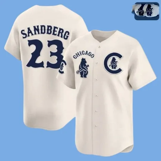 Discover #23 Ryne Sandberg Cream Cool Base Jersey All sizes available US1416