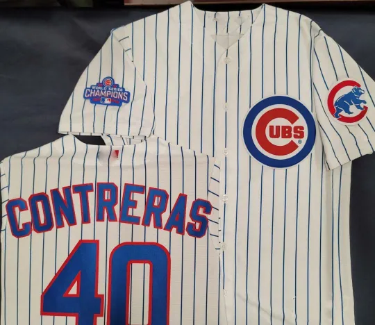 Discover WILLSON CONTRERAS 2016 World Series Champions JERSEY US1326