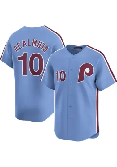 Discover JT Realmuto Mens LIGHT BLUE Alt 2024 Limited Baseball Jersey